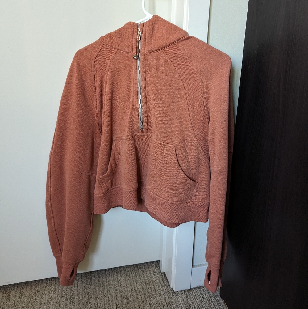 Lululemon Scuba Oversized 1/2 zip Hoodie - Heathered Desert Sun